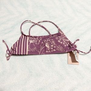 NEW O'Neill Girls Youth Layne Bralette Purple Floral Bikini Top Size 10